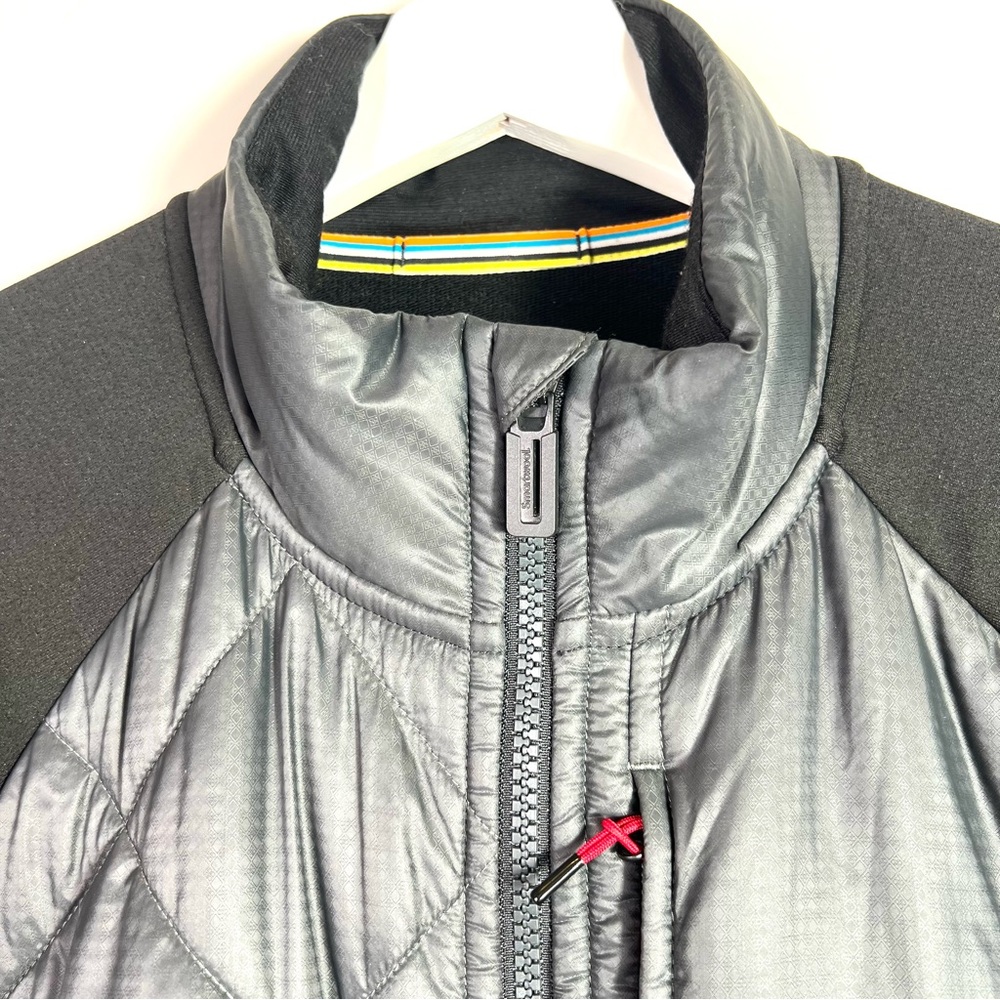 Smartwool Smartloft 120 Merino Wool Jacket Black Gray Size Medium - Picture 3 of 15